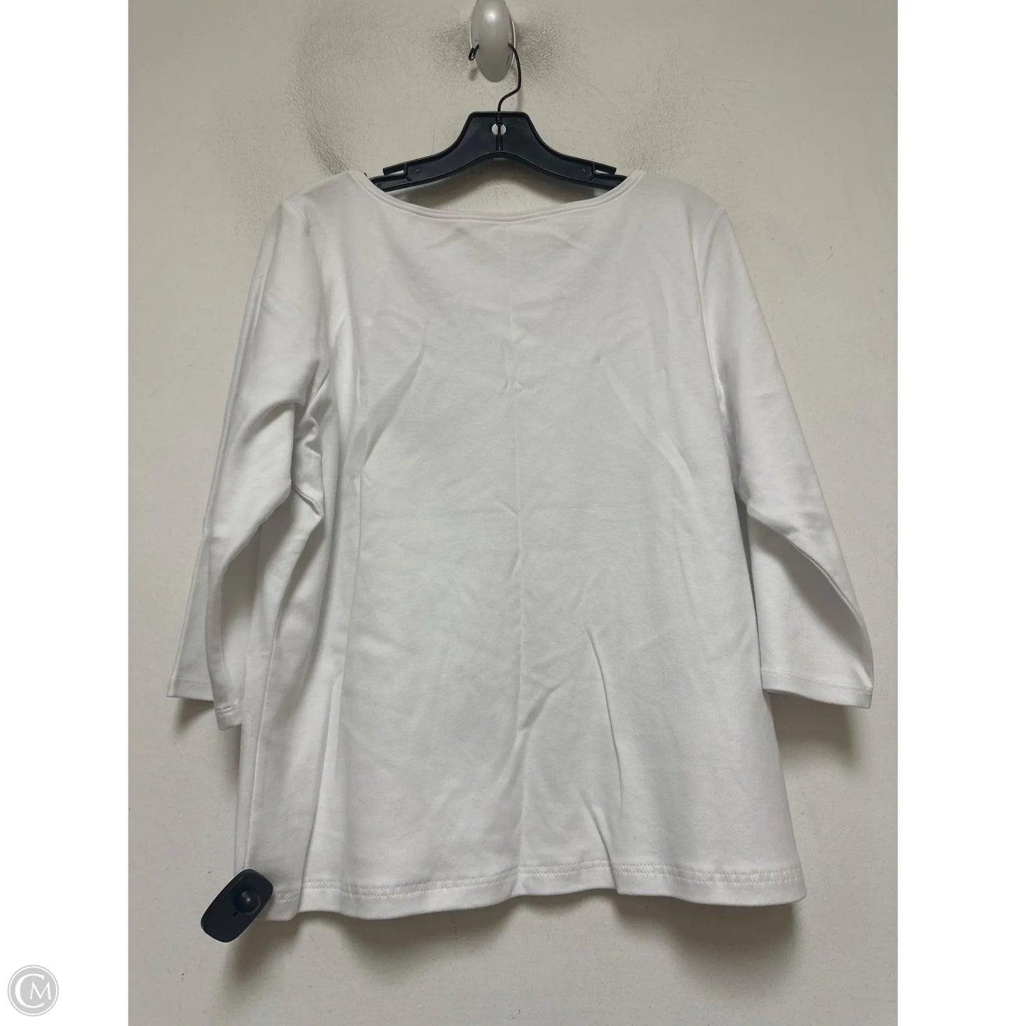 Top Short Sleeve Basic By Eileen Fisher In White, Size: Xl