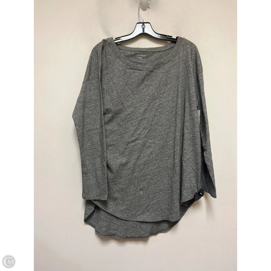 Top Long Sleeve Basic By Eileen Fisher In Grey, Size: L