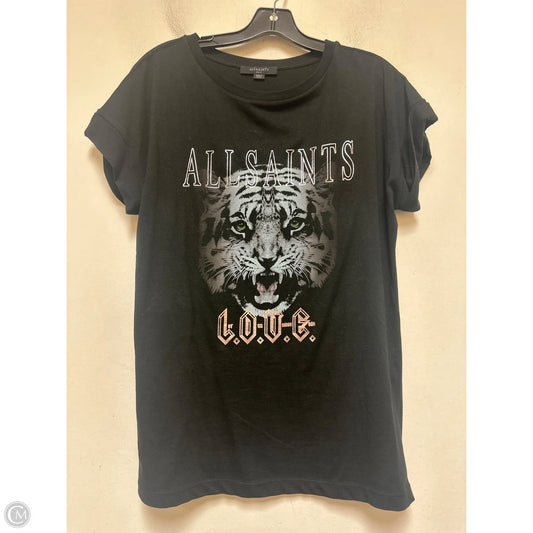 Top Short Sleeve Designer By All Saints In Black, Size: Xs