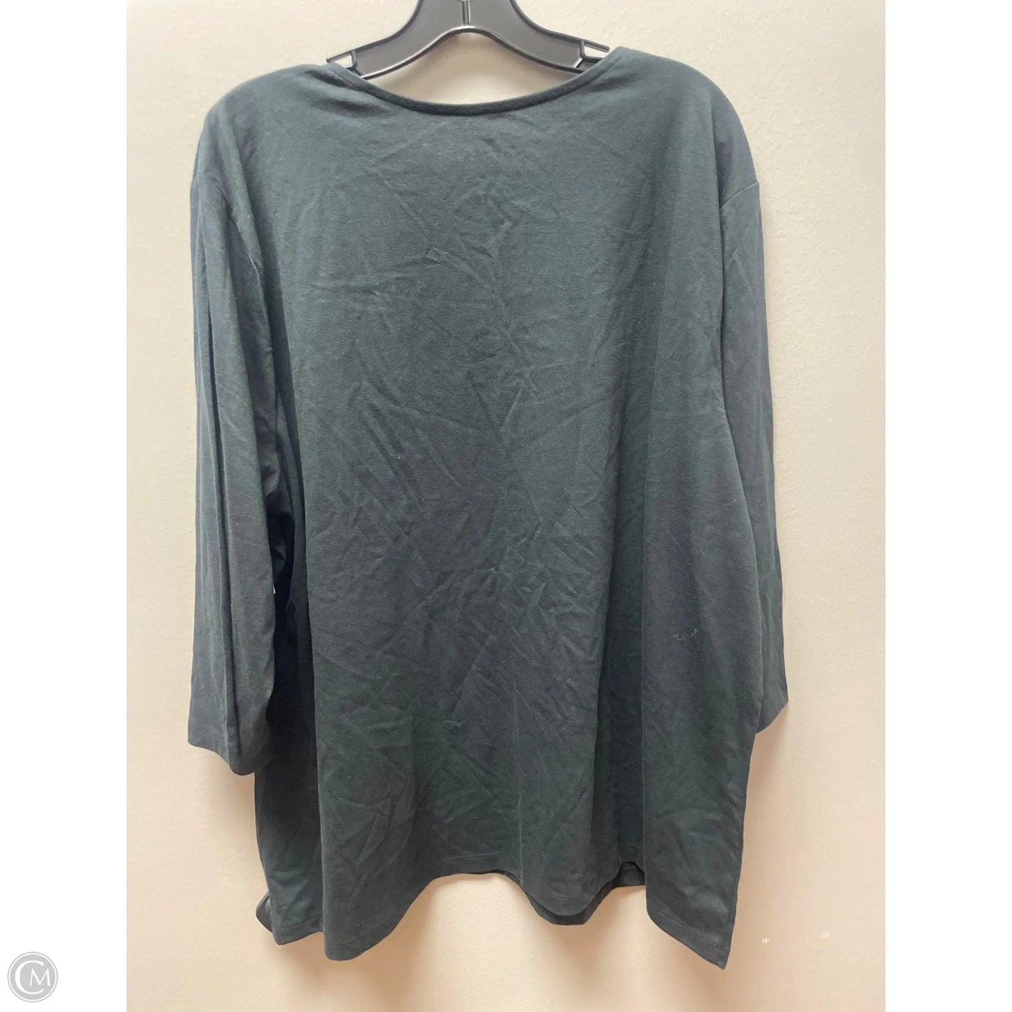 Top Long Sleeve Basic By Coral Bay In Black, Size: 3x