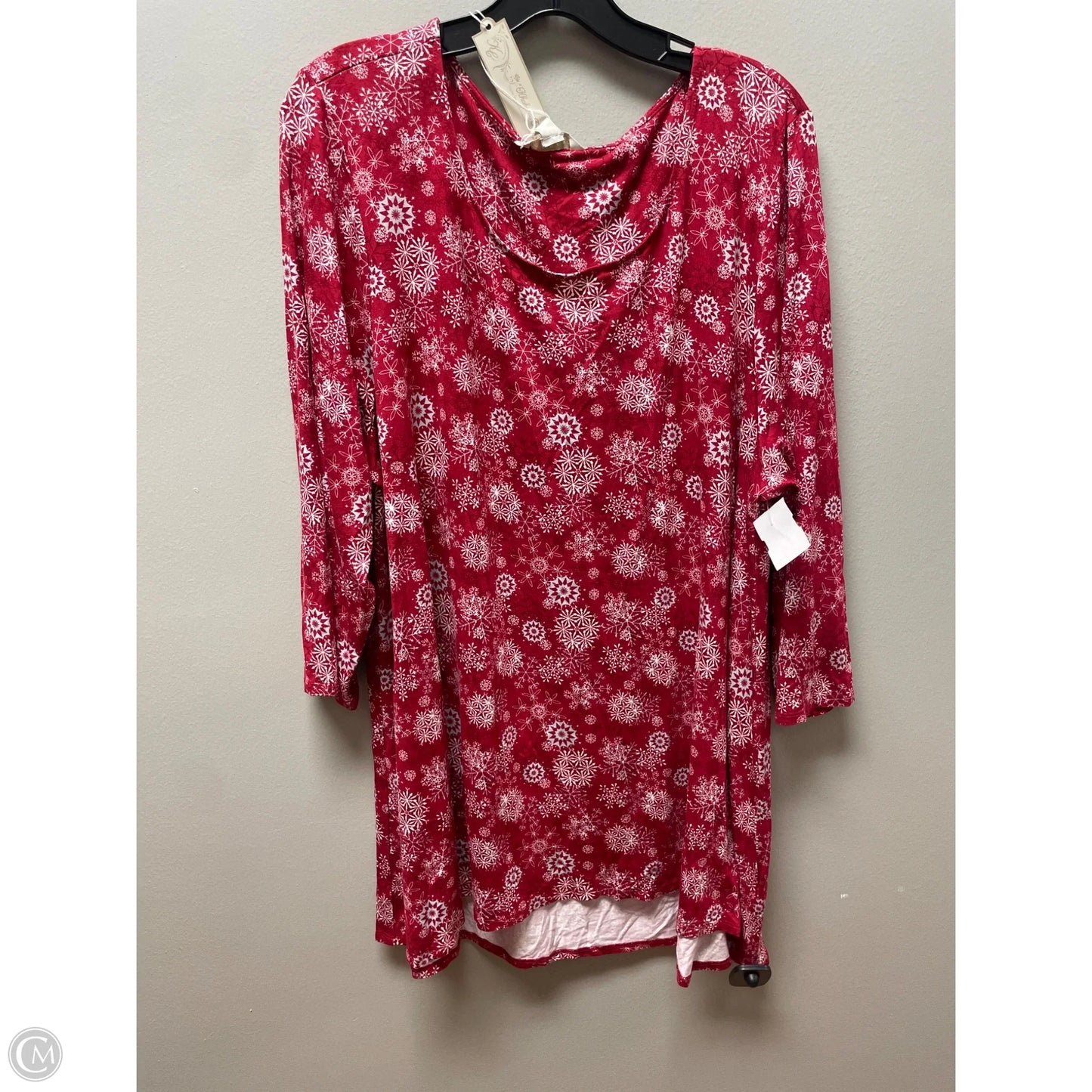 Top Long Sleeve By Clothes Mentor In Red, Size: 3x