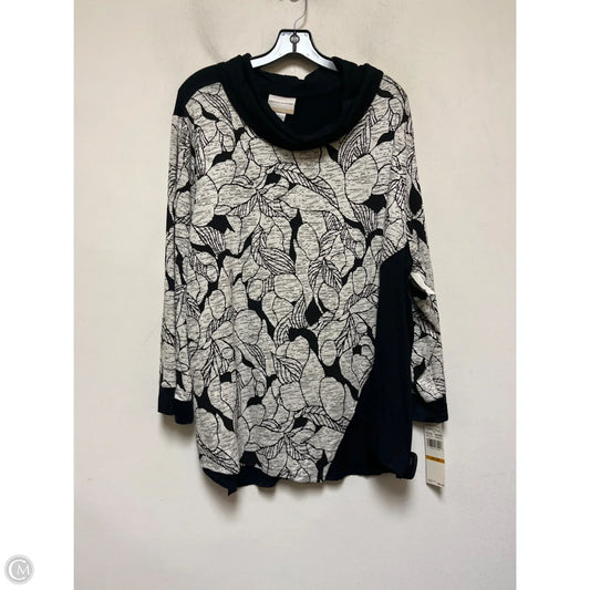 Top Long Sleeve By Alfred Dunner In Black & Green, Size: 3x