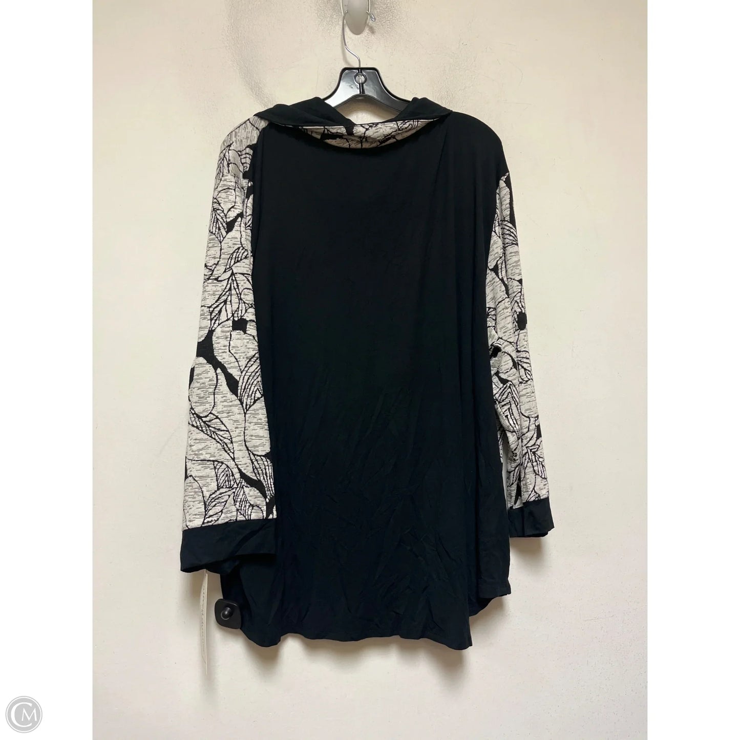 Top Long Sleeve By Alfred Dunner In Black & Green, Size: 3x