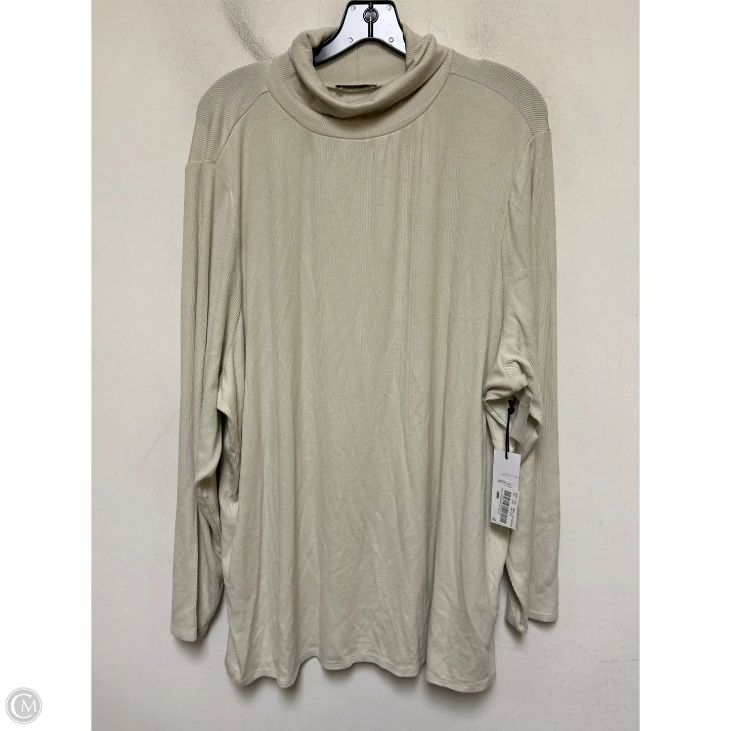 Top Long Sleeve By Dex In Tan, Size: 3x