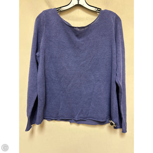 Top Long Sleeve By Eileen Fisher In Blue, Size: L