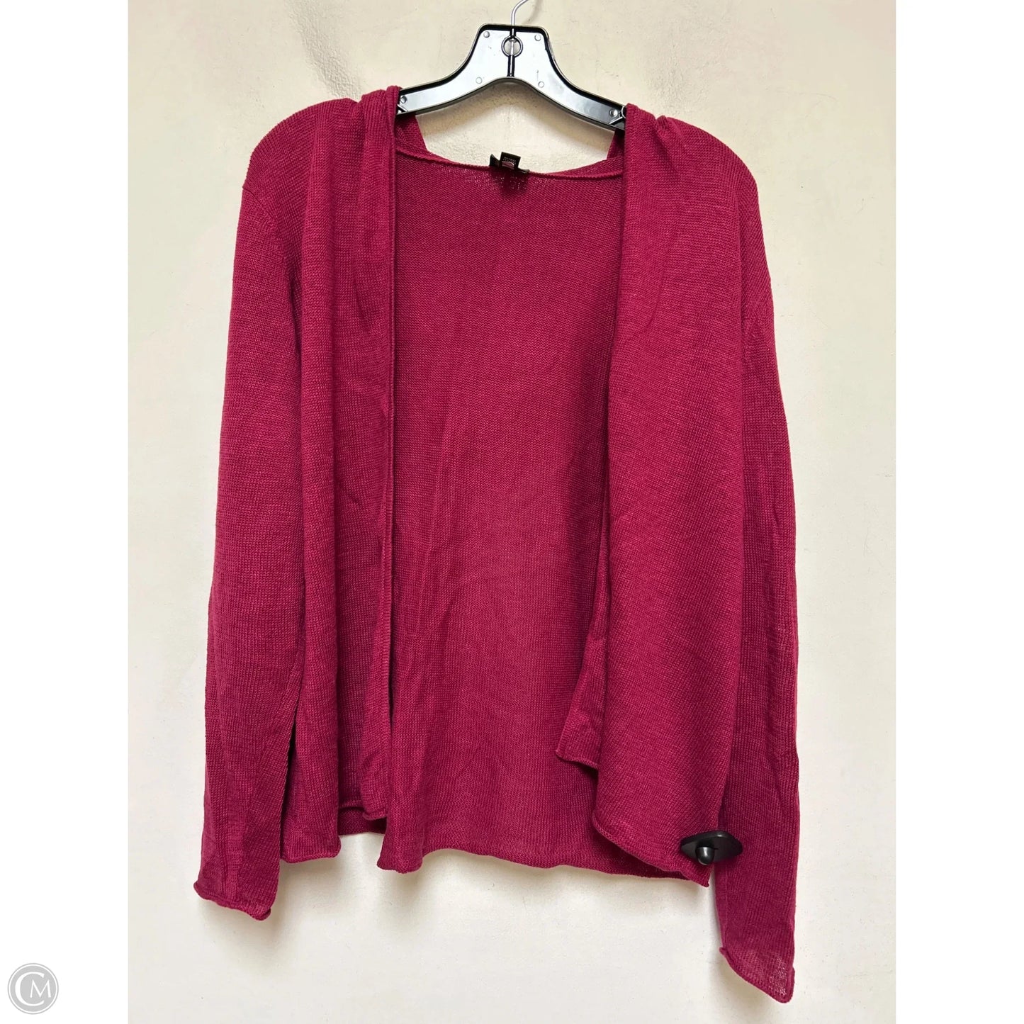 Sweater Cardigan By Eileen Fisher In Purple, Size: L