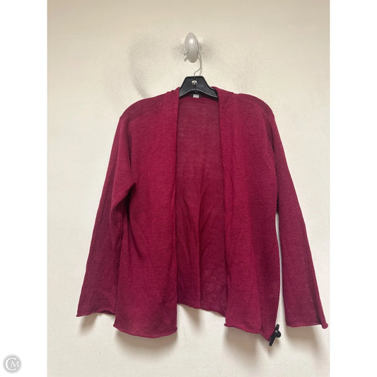 Sweater Cardigan By Eileen Fisher In Purple, Size: Xl