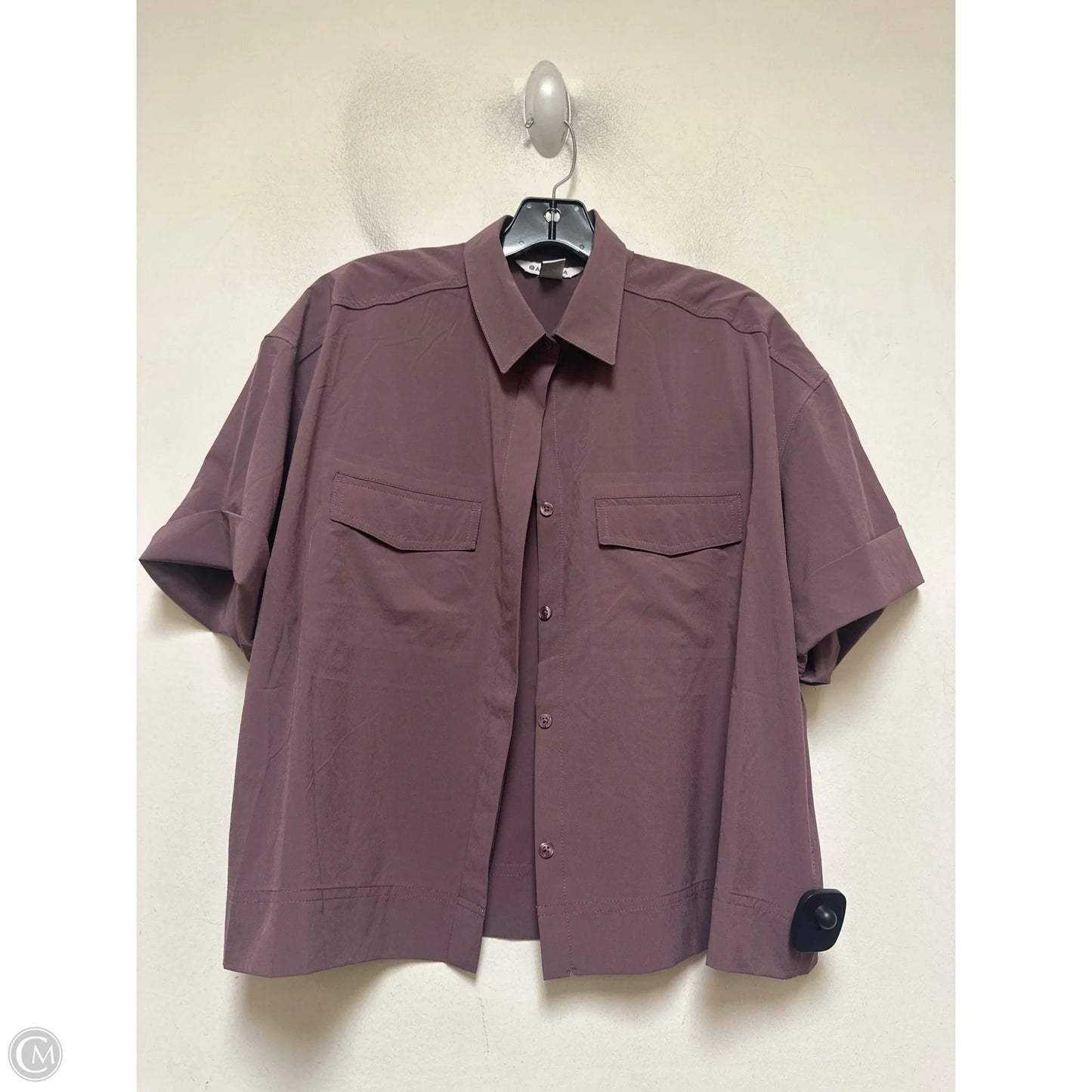 Athletic Top Short Sleeve By Athleta In Purple, Size: M