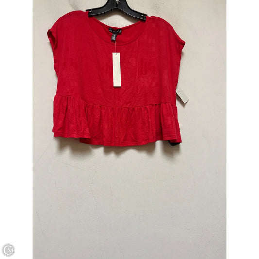 Top Short Sleeve By Aqua In Red, Size: S
