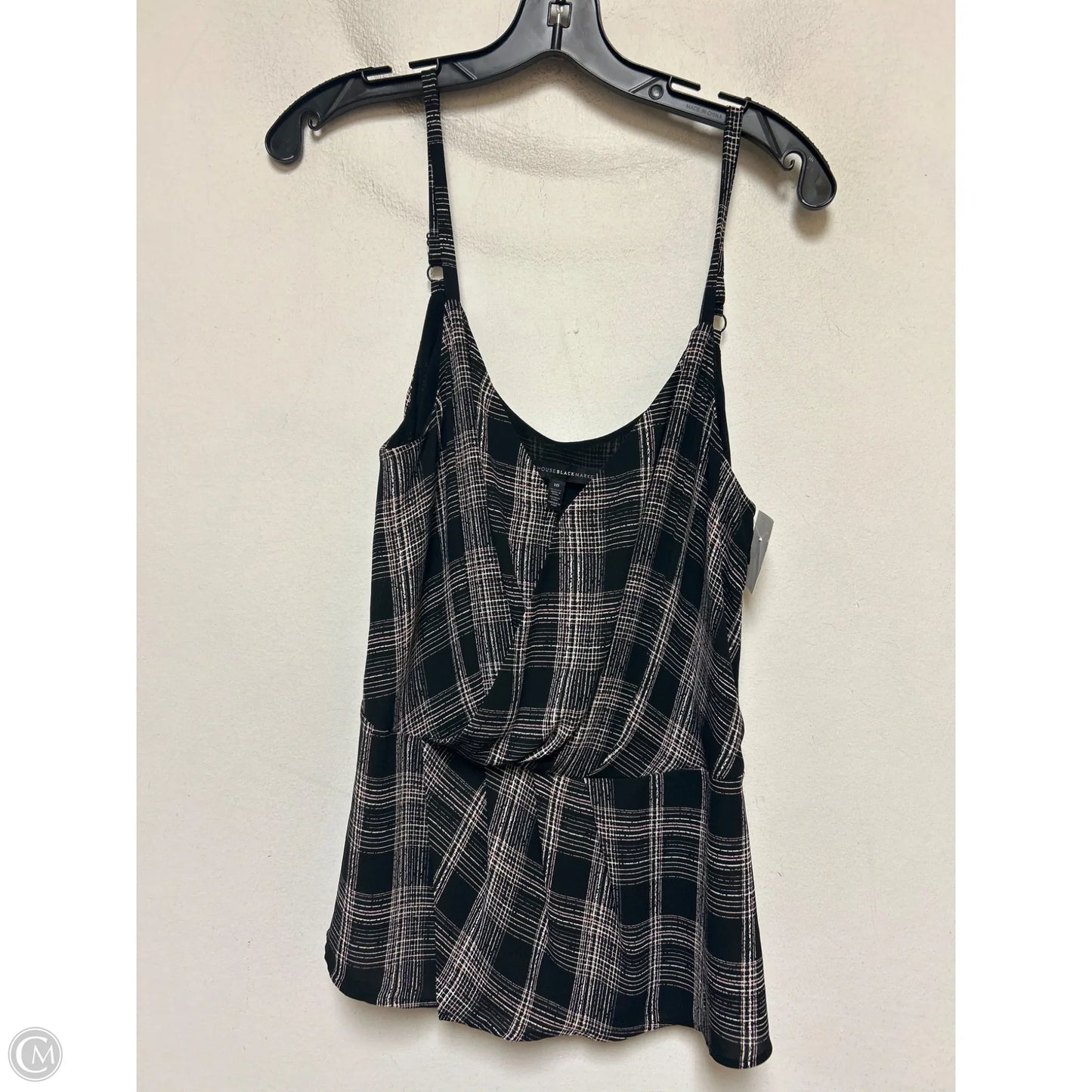 Top Sleeveless By White House Black Market In Plaid Pattern, Size: M