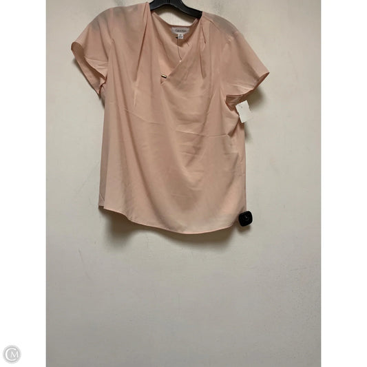 Top Short Sleeve By Calvin Klein In Pink, Size: Xl