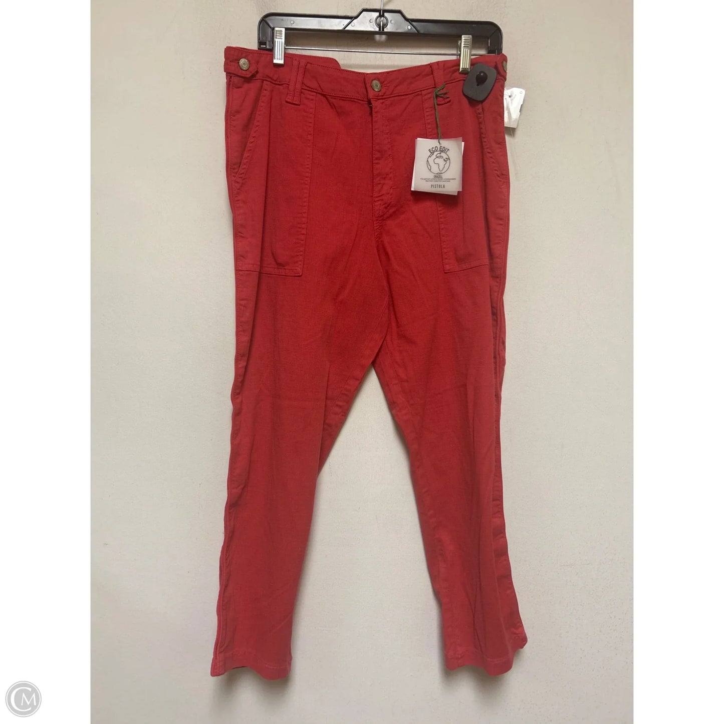 Jeans Straight By Pistola In Red, Size: 10