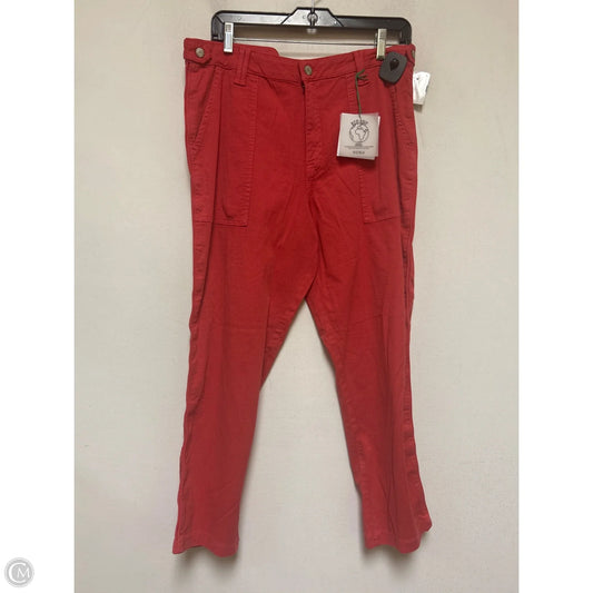 Jeans Straight By Pistola In Red, Size: 10
