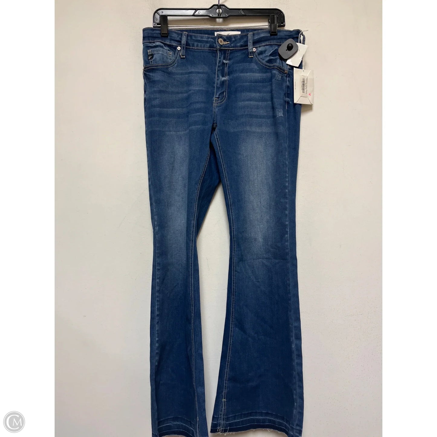 Jeans Flared By Kancan In Blue Denim, Size: 12