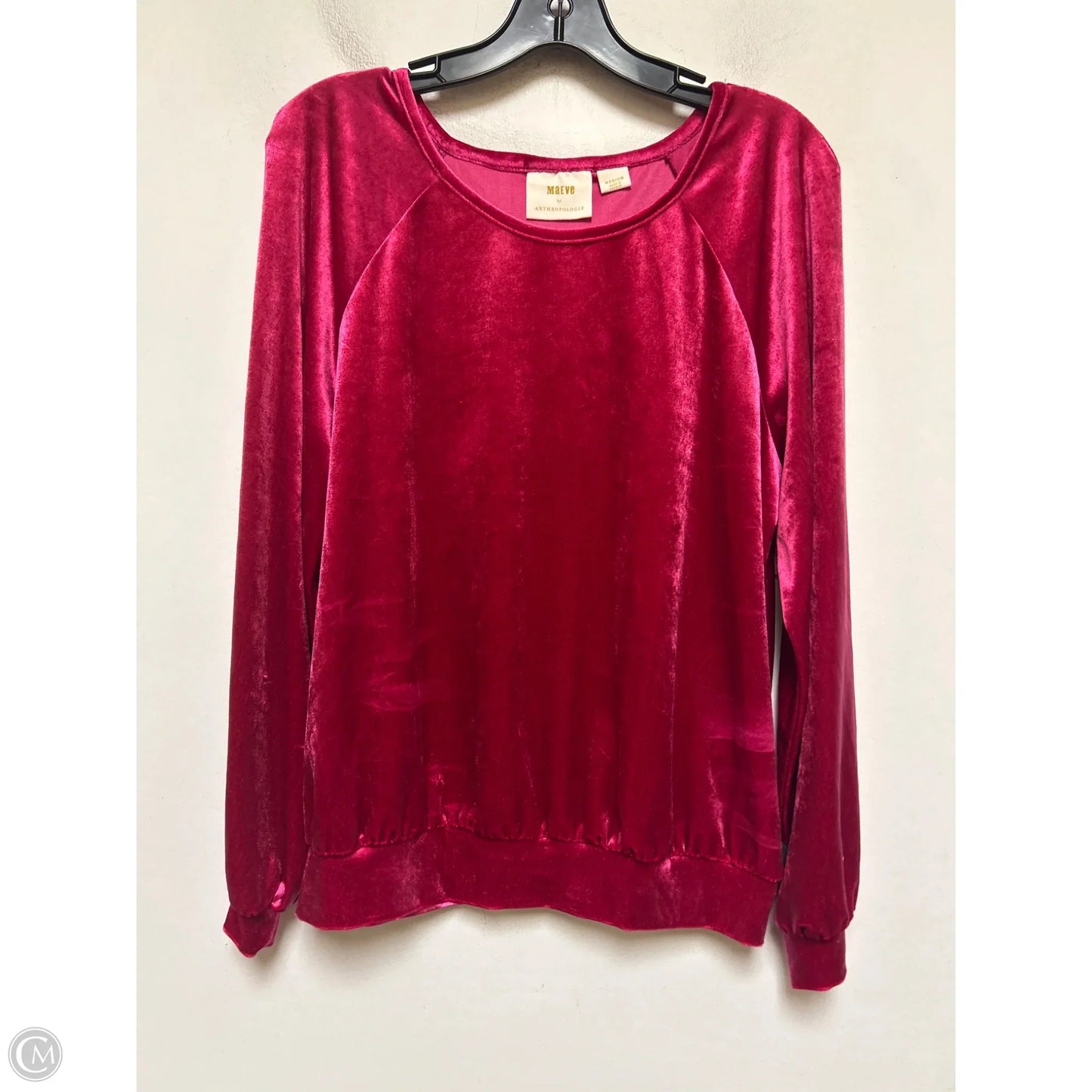 Top Long Sleeve By Maeve In Pink, Size: M