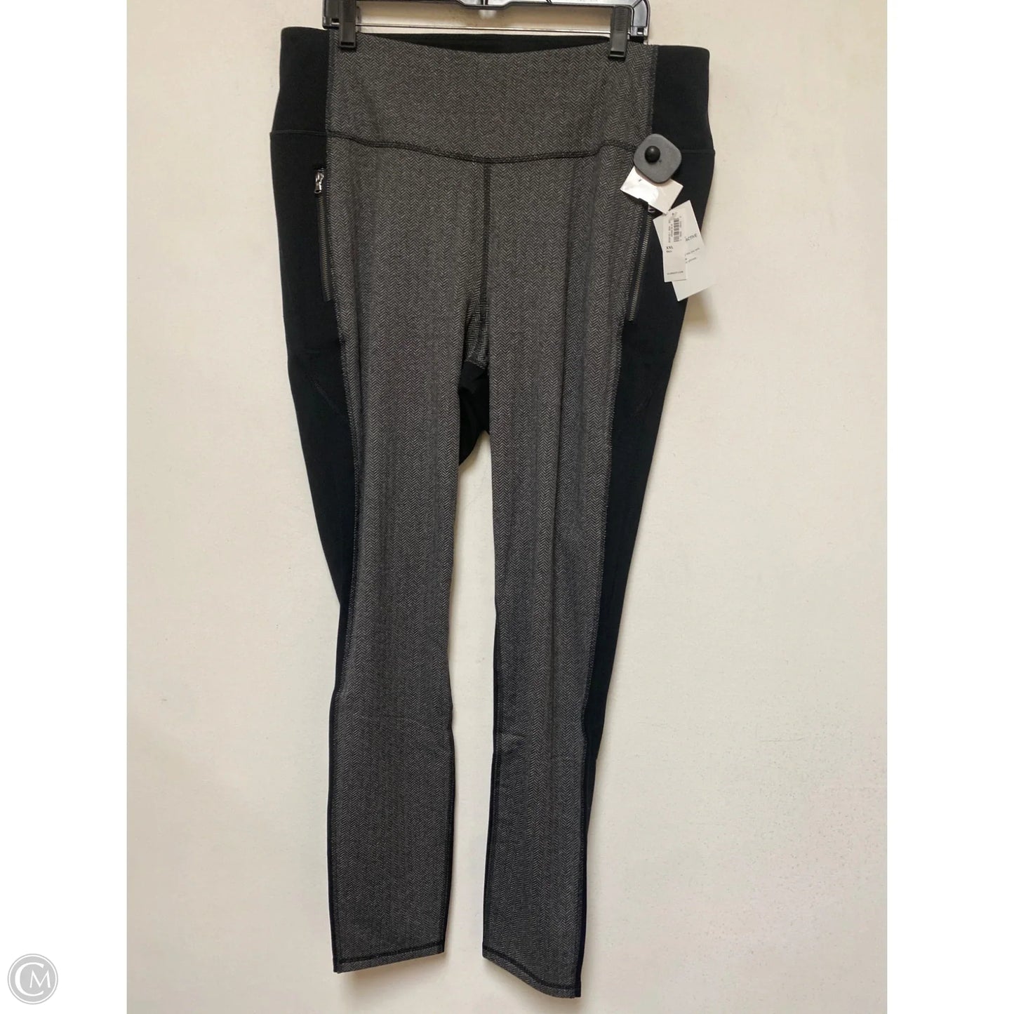 Athletic Leggings By Old Navy In Black & Grey, Size: Xxl