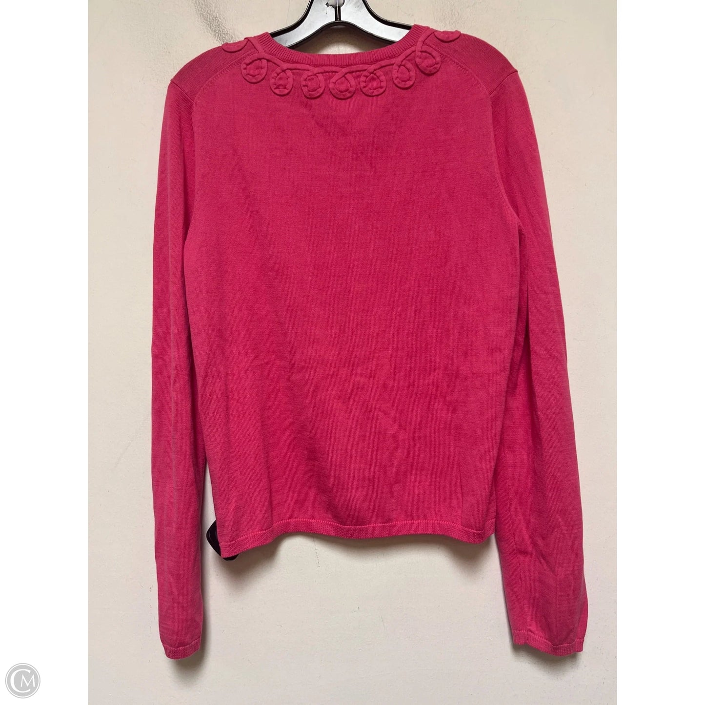 Sweater Cardigan Designer By Lilly Pulitzer In Pink, Size: L