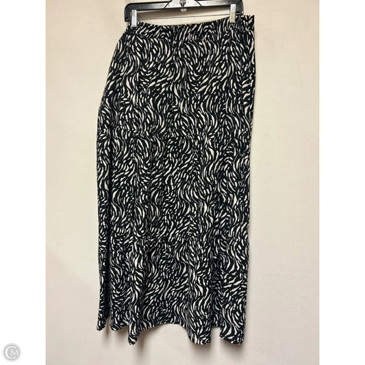 Skirt Maxi By Nine West In Black & White, Size: 20