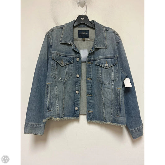 Jacket Denim By Lucky Brand In Blue Denim, Size: Xl
