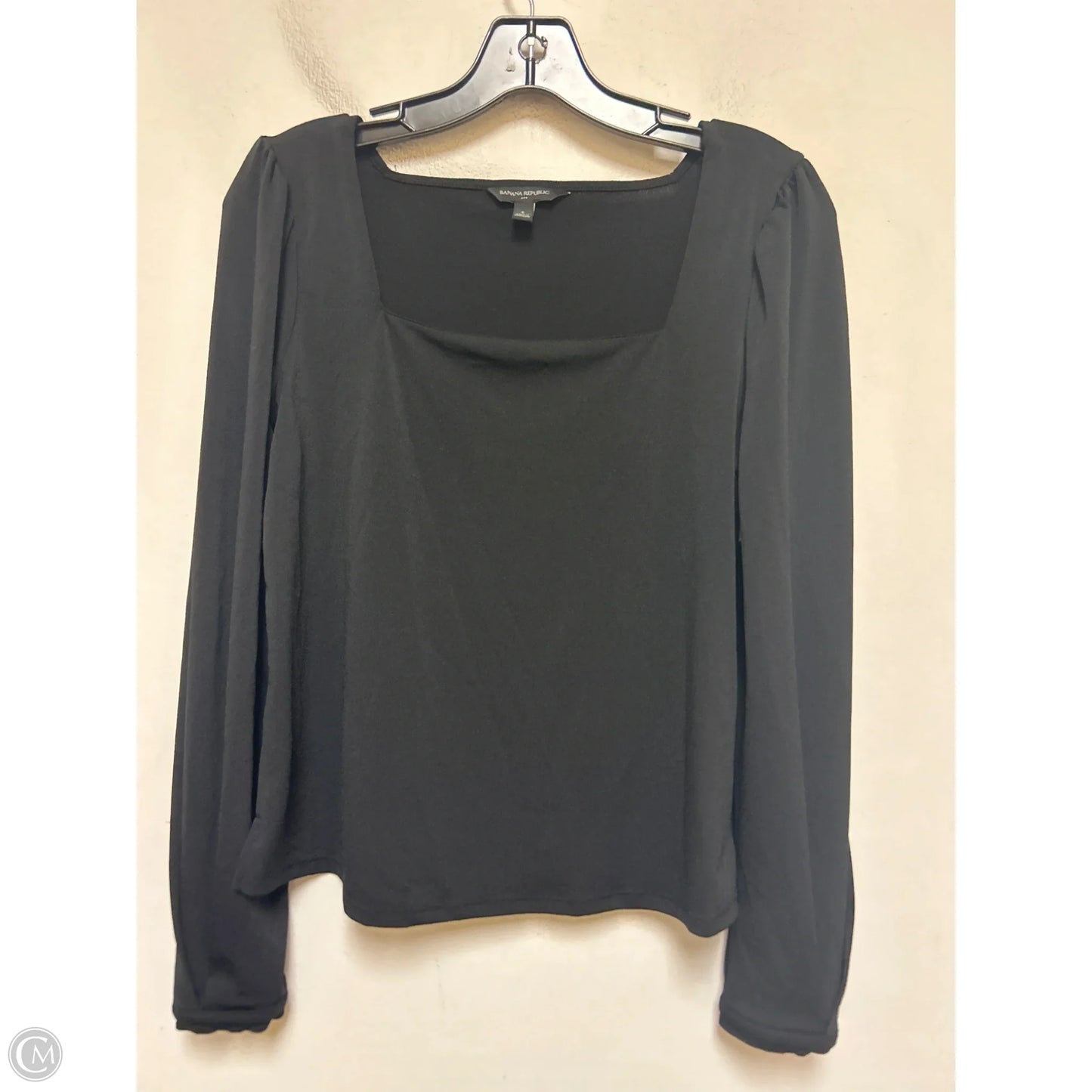 Top Long Sleeve By Banana Republic In Black, Size: S