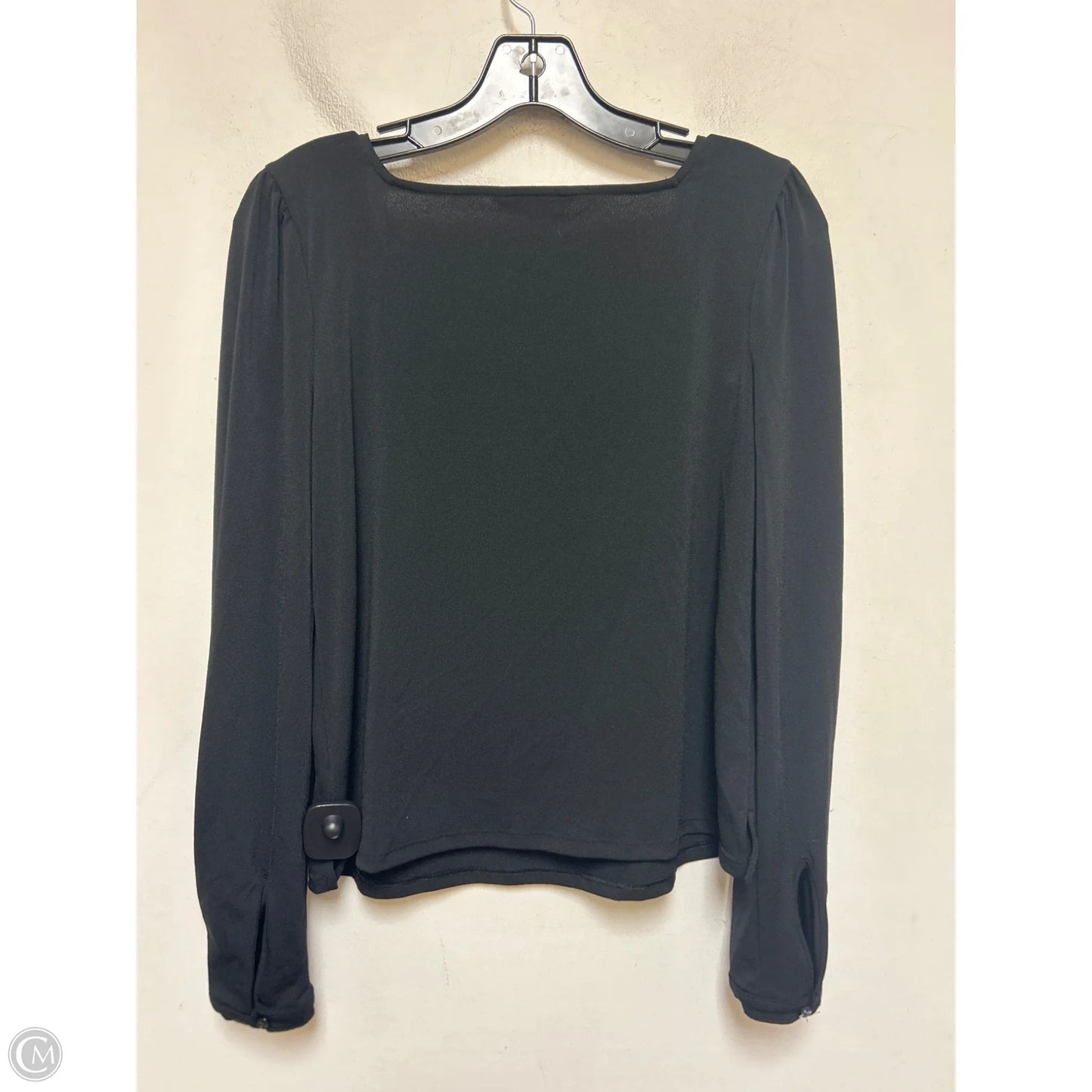 Top Long Sleeve By Banana Republic In Black, Size: S