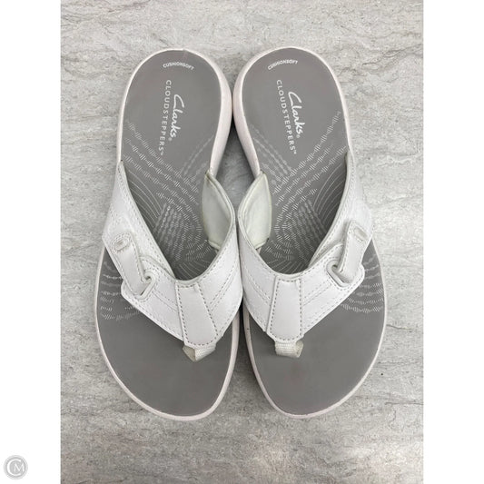Sandals Flats By Clarks In White, Size: 6