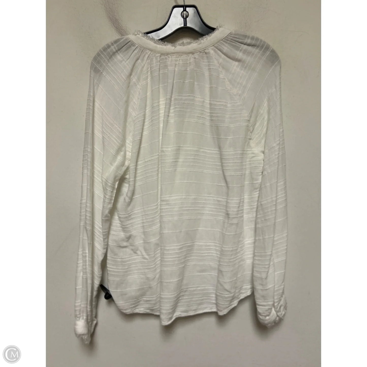 Top Long Sleeve By Cloth & Stone In White, Size: M