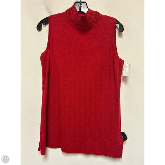 Top Sleeveless By Chicos In Red, Size: S