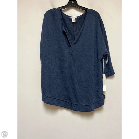 Top Short Sleeve By Caslon In Blue, Size: Xxl