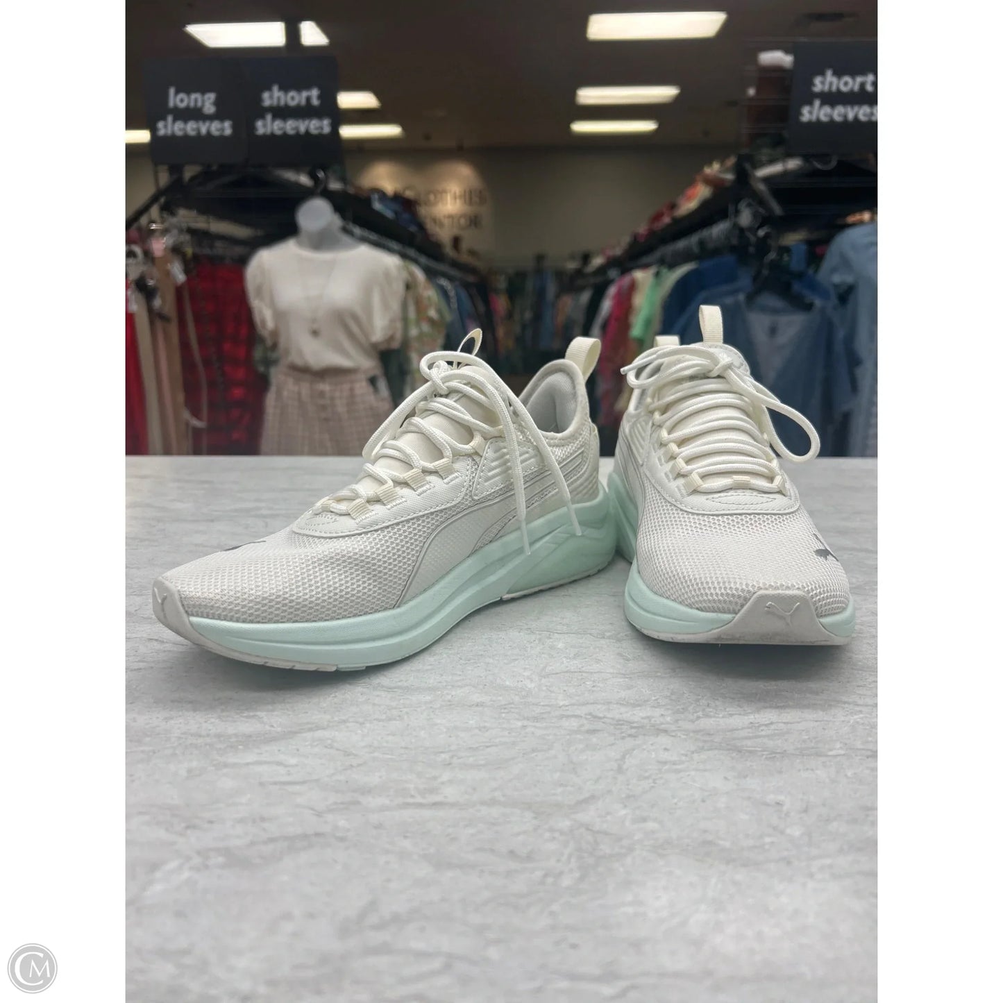 Shoes Athletic By Puma In Blue & Cream, Size: 7.5