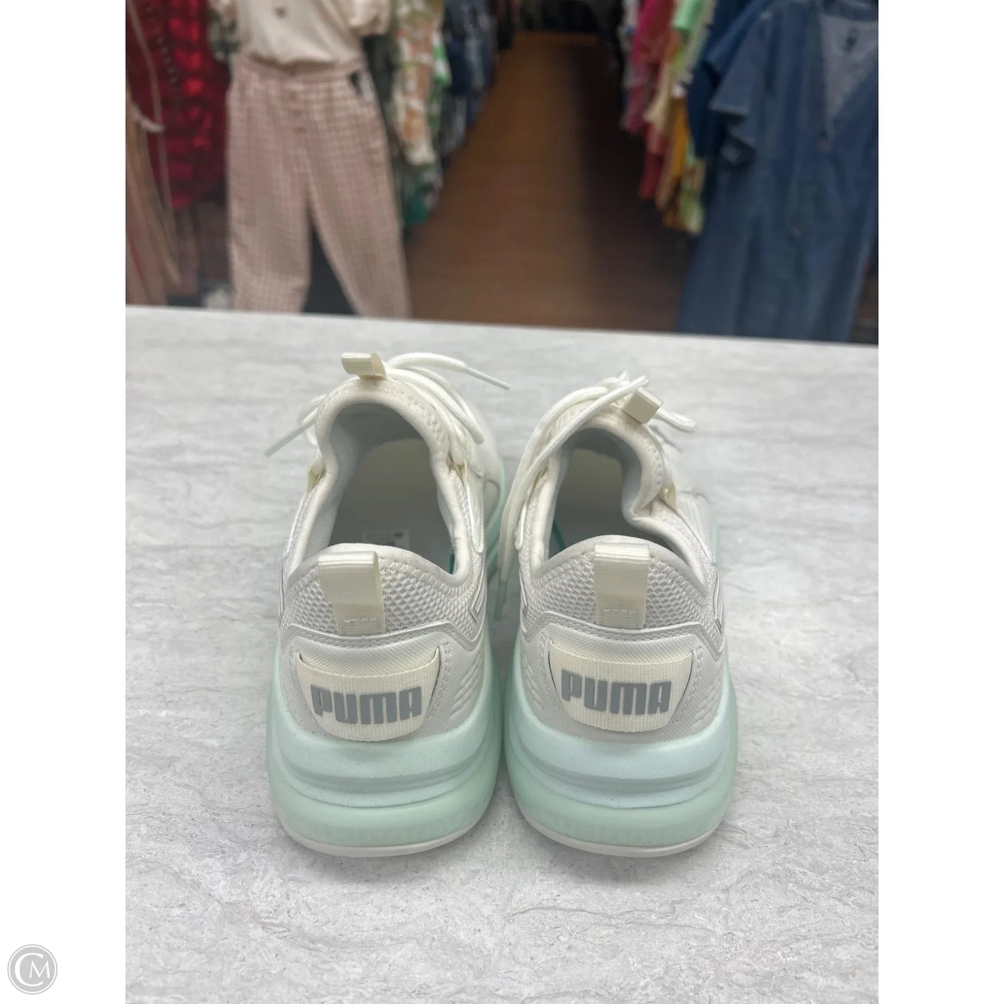 Shoes Athletic By Puma In Blue & Cream, Size: 7.5