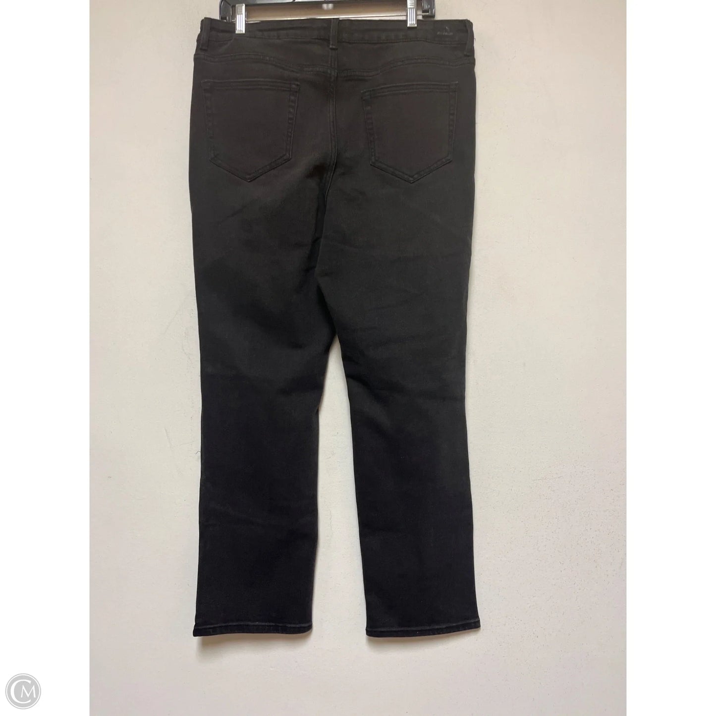 Jeans Straight By Jordache In Black Denim, Size: 14