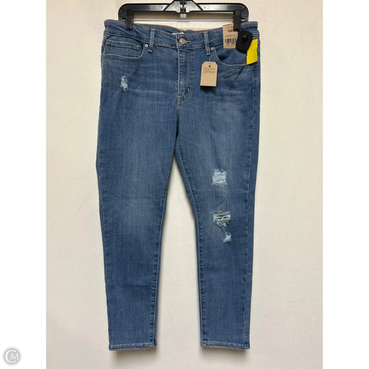 Jeans Skinny By Levis In Blue Denim, Size: 10