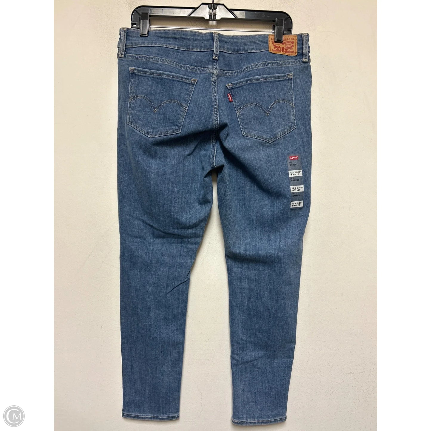 Jeans Skinny By Levis In Blue Denim, Size: 10