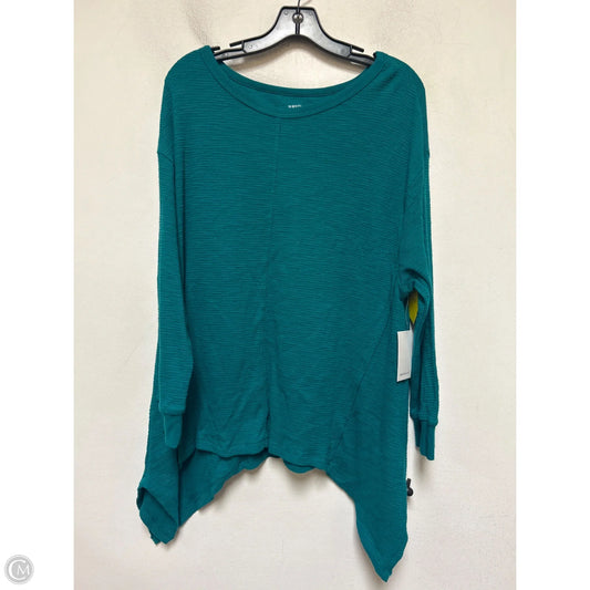 Top Long Sleeve By West Bound In Teal, Size: 1x