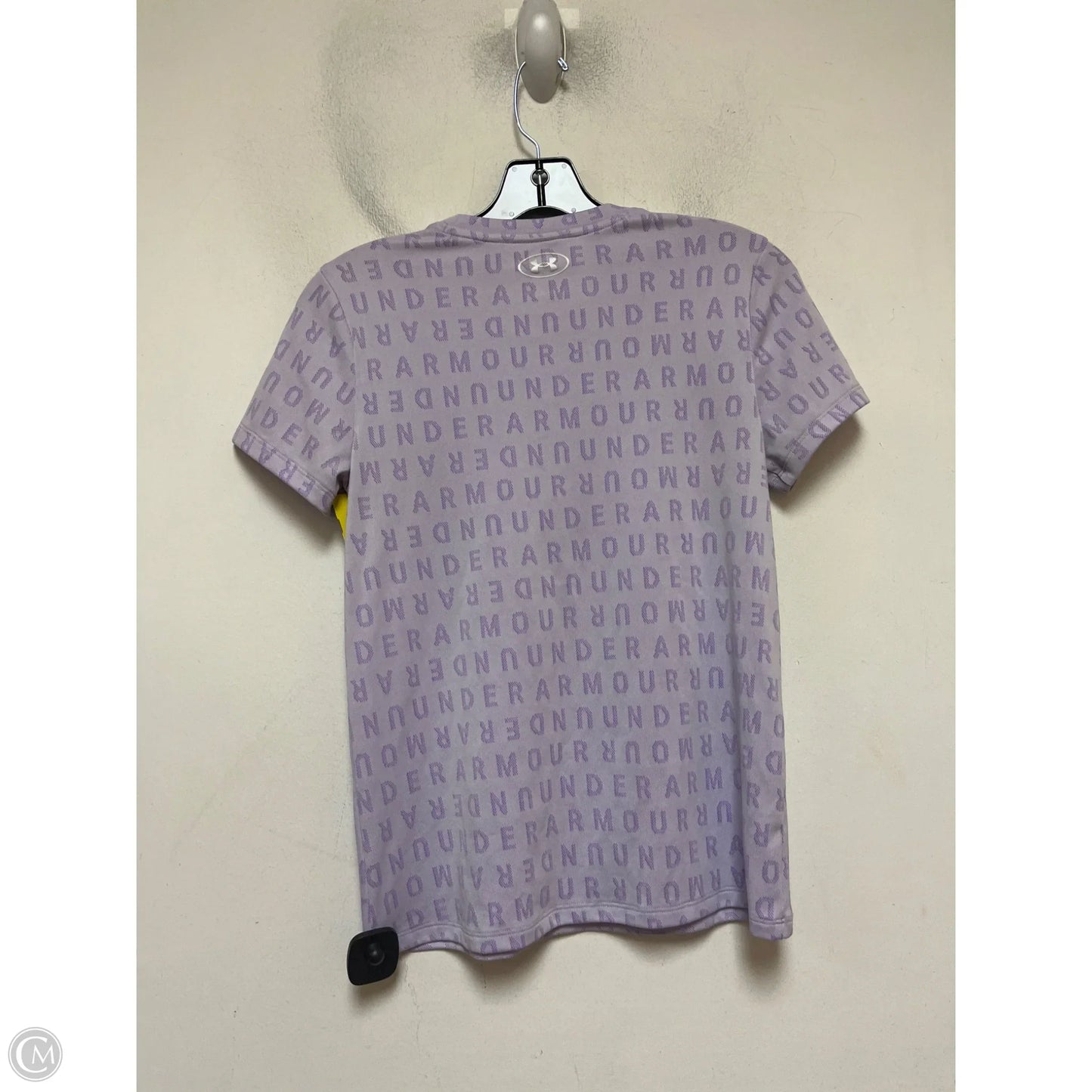 Athletic Top Short Sleeve By Under Armour In Purple, Size: Xs