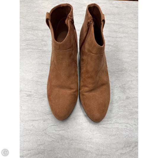 Boots Ankle Heels By Old Navy In Brown, Size: 7