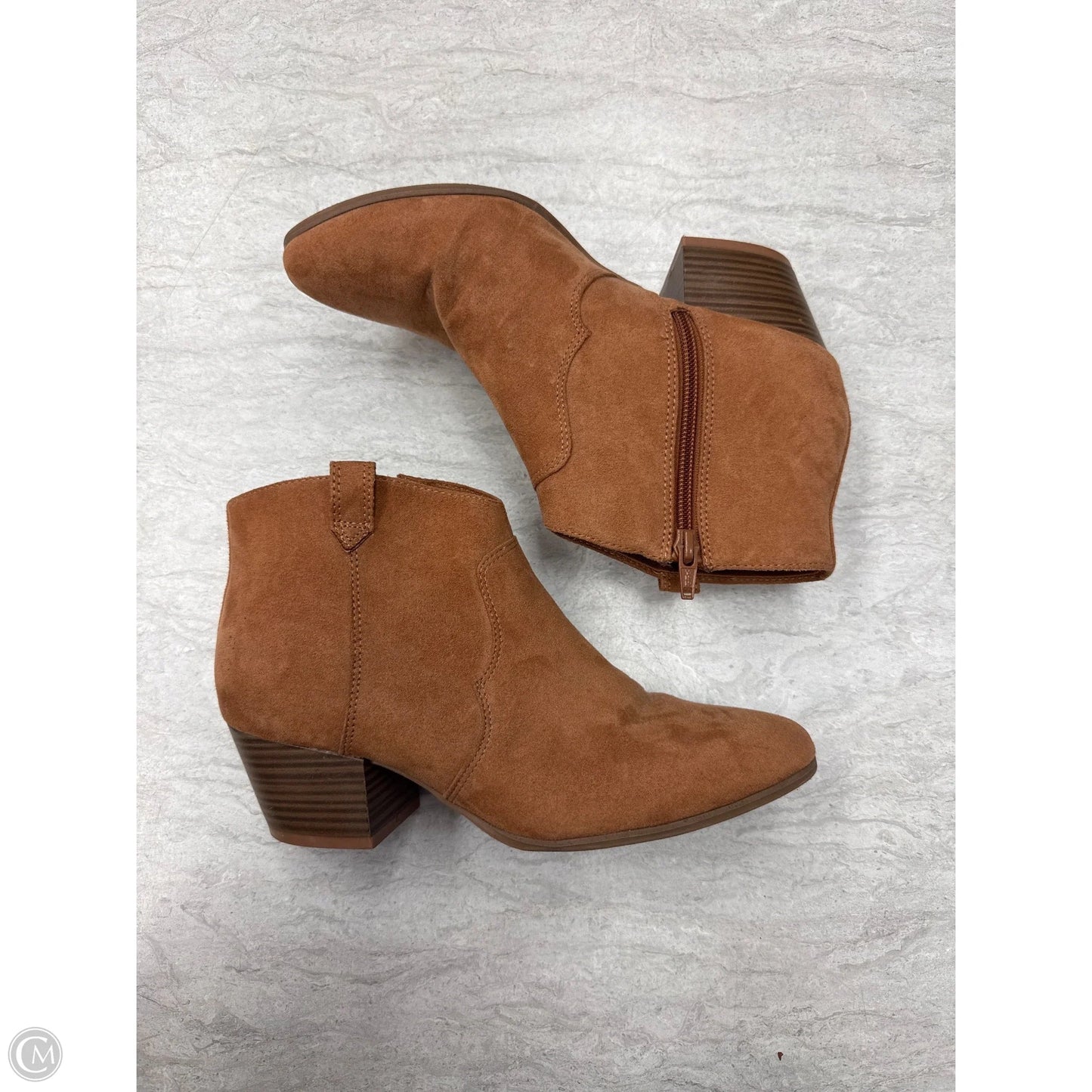 Boots Ankle Heels By Old Navy In Brown, Size: 7