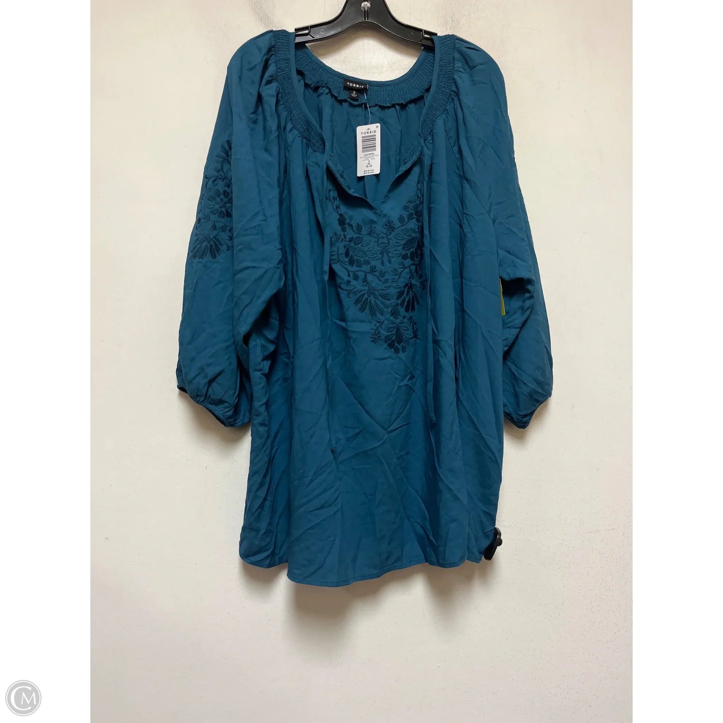 Top Long Sleeve By Torrid In Teal, Size: 2x