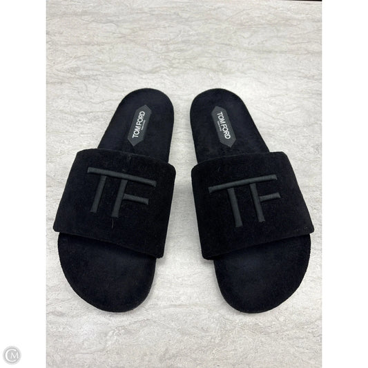 Sandals Luxury Designer By Tom Ford In Blue, Size: 12