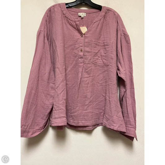 Top Long Sleeve By Wonderly In Purple, Size: 2x