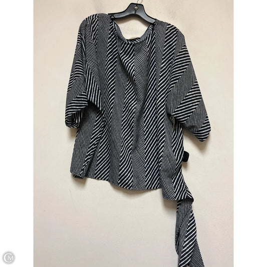 Top Short Sleeve By Michael By Michael Kors In Blue & White, Size: 2x