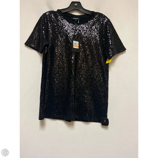 Top Short Sleeve By Dkny In Black, Size: S