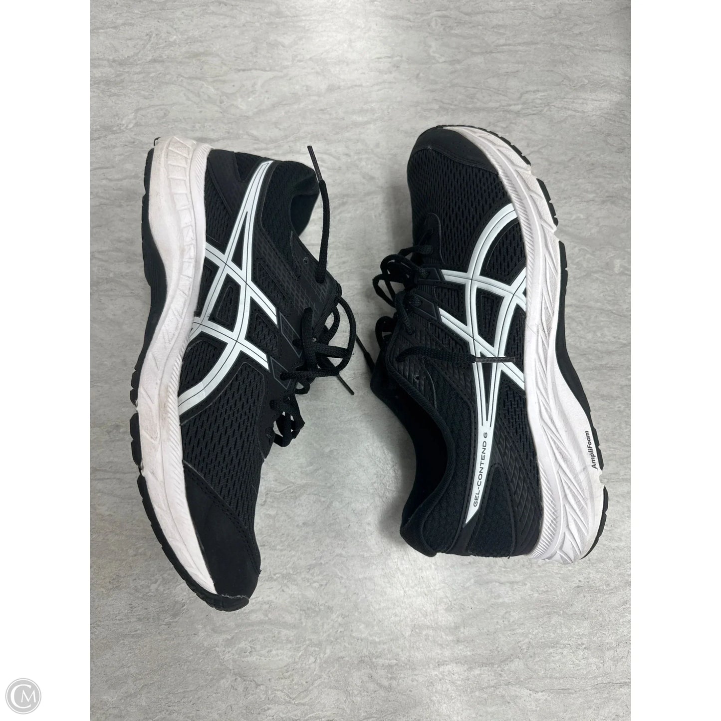 Shoes Athletic By Asics In Black & White, Size: 9.5