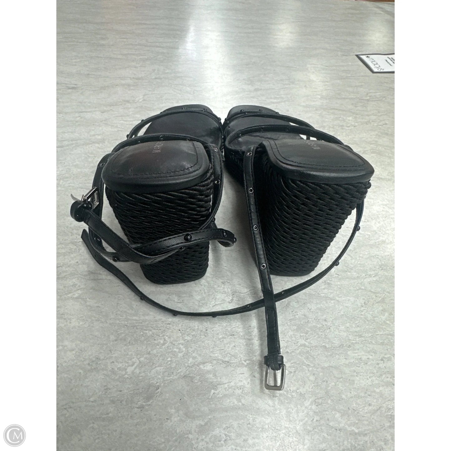 Sandals Heels Wedge By Marc Fisher In Black, Size: 8