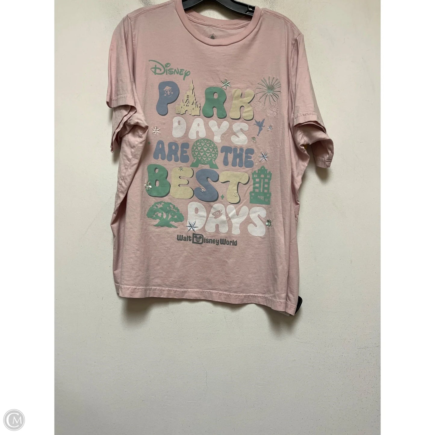 Top Short Sleeve Basic By Disney In Pink, Size: 1x
