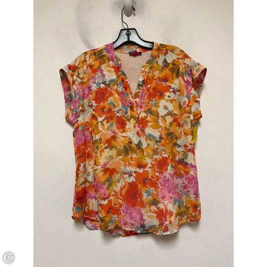 Top Short Sleeve By Vince Camuto In Floral Print, Size: S
