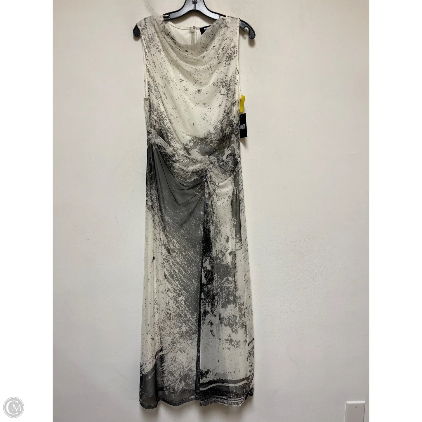 Dress Casual Maxi By Dkny In Black & White, Size: M