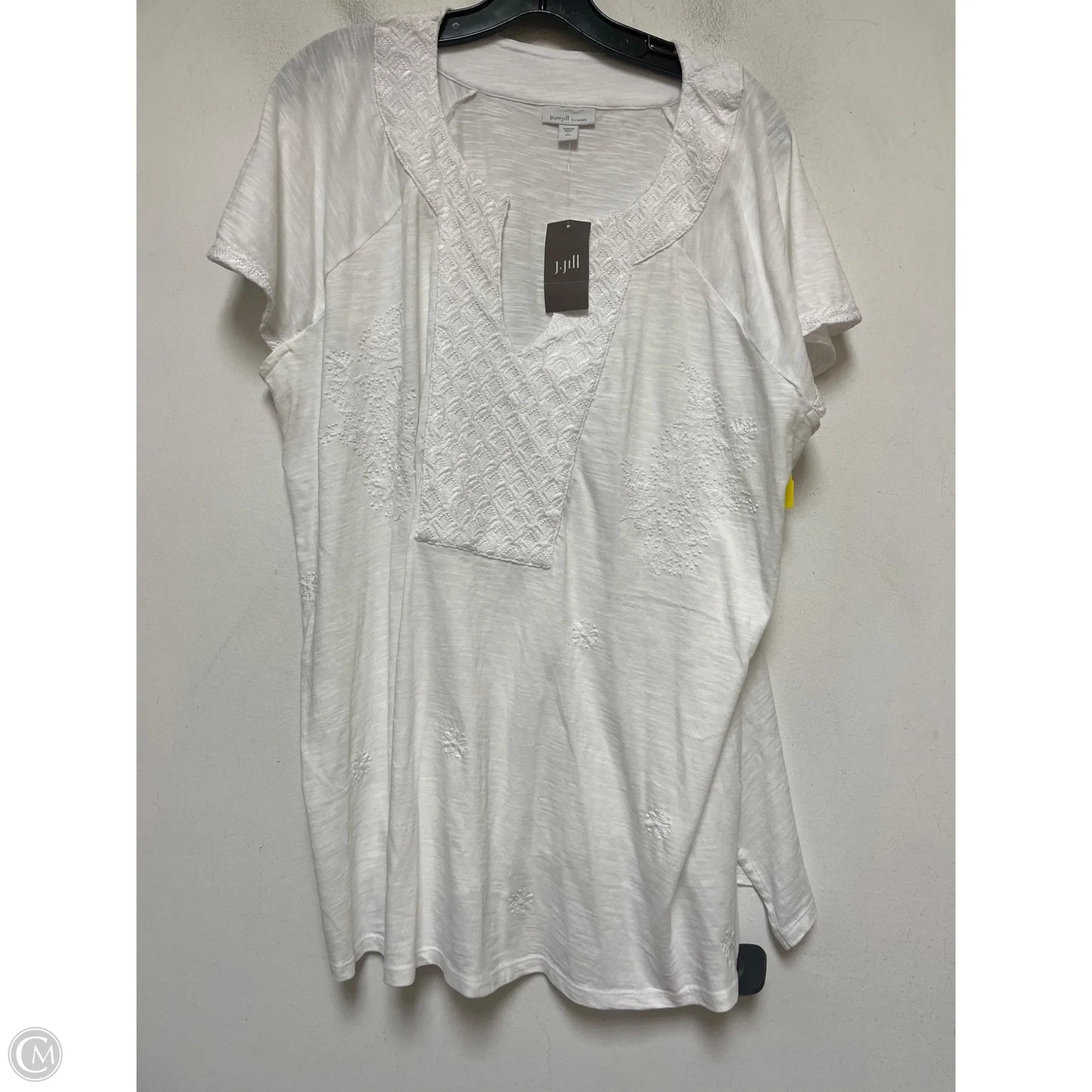 Top Short Sleeve By Pure Jill In White, Size: L