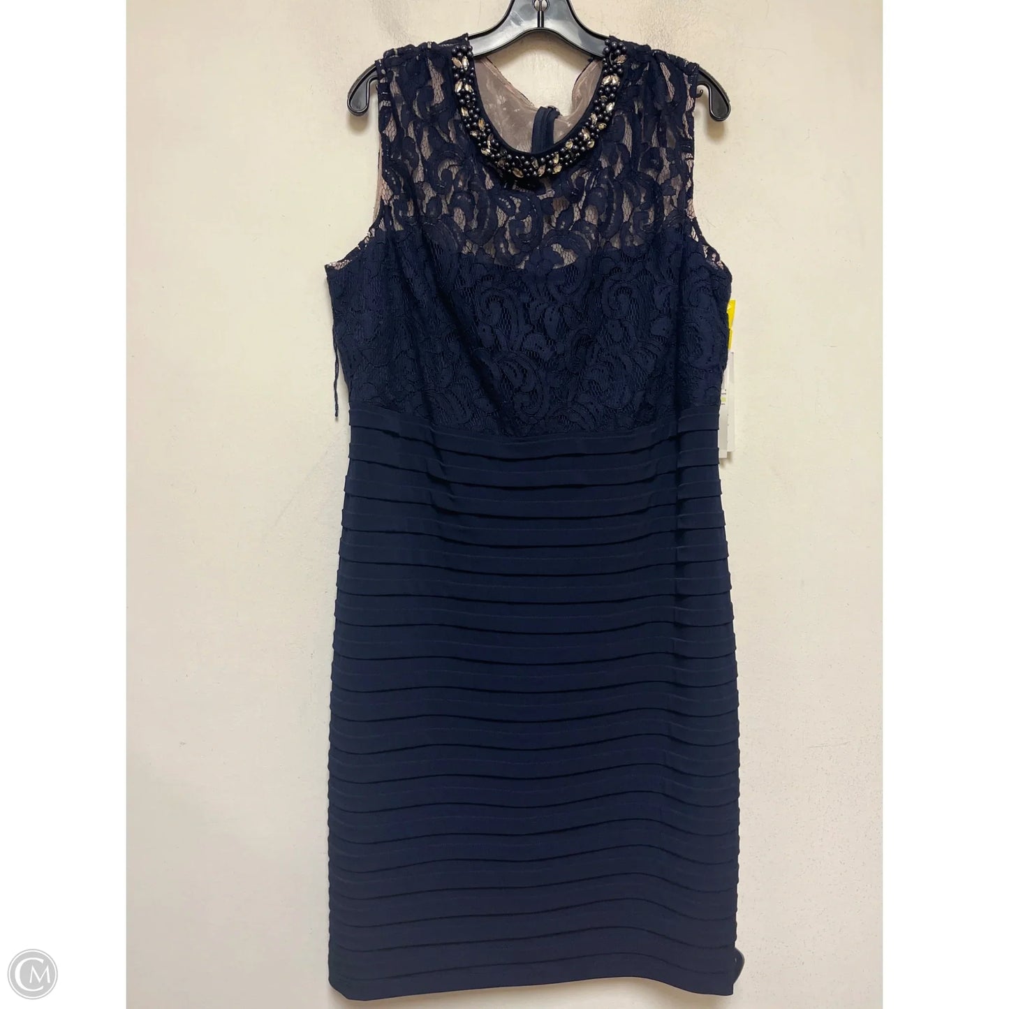 Dress Party Midi By London Times In Blue, Size: 2x